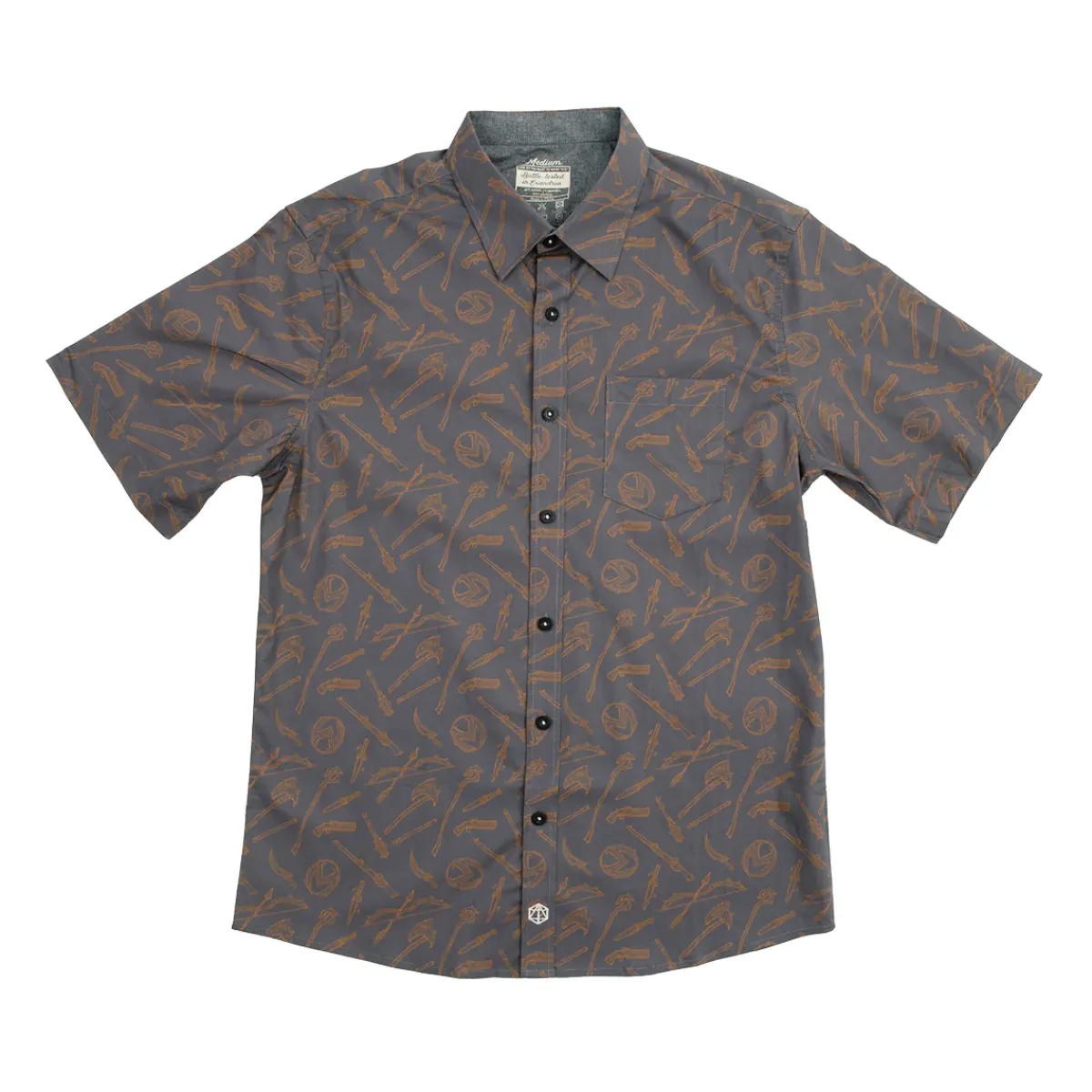 Critical Role Vox Machina Weapons Button Down Short Sleeve Shirt