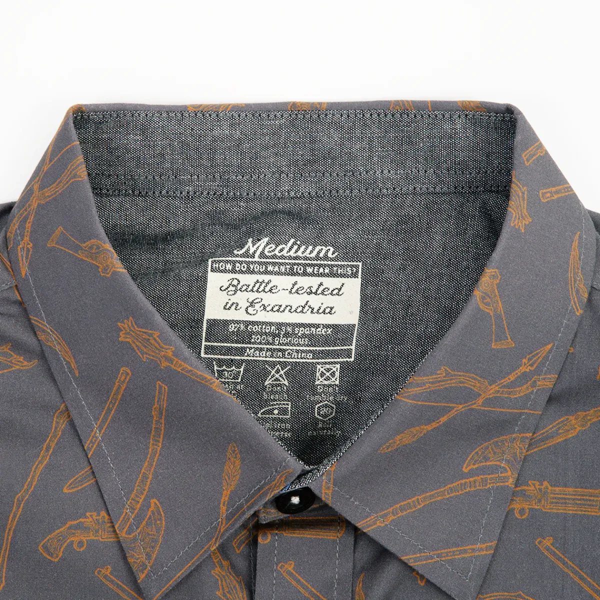 Critical Role Vox Machina Weapons Button Down Short Sleeve Shirt