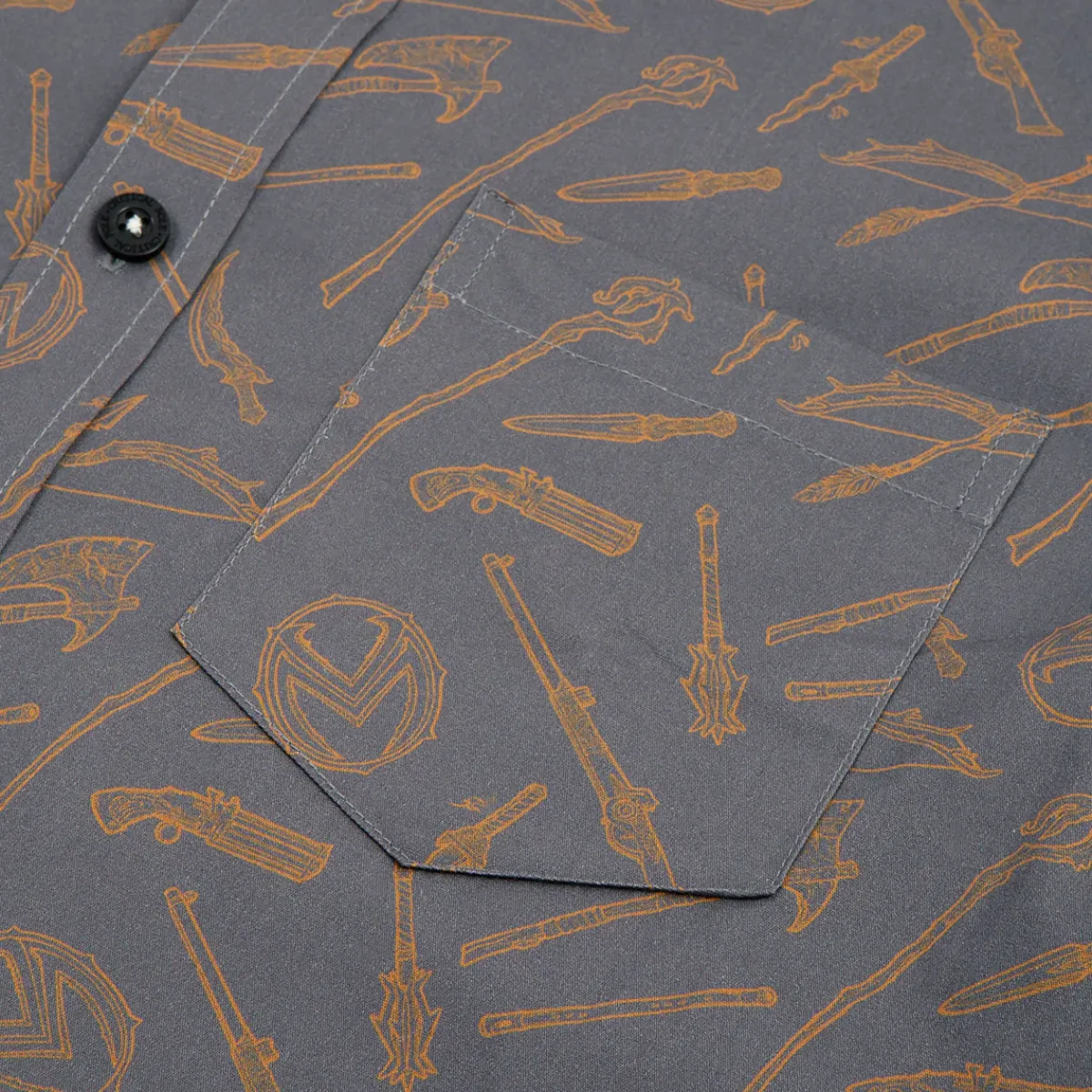 Critical Role Vox Machina Weapons Button Down Short Sleeve Shirt